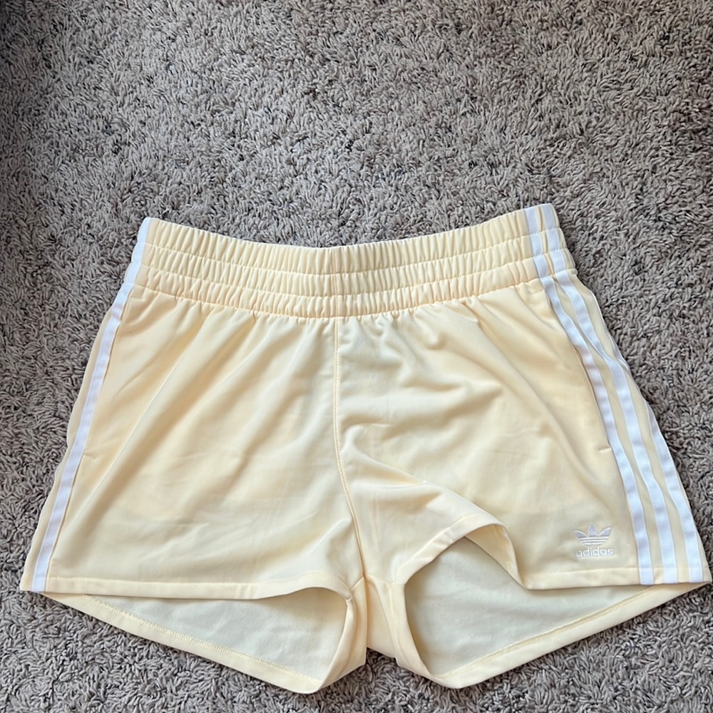 Adidas yellow shorts